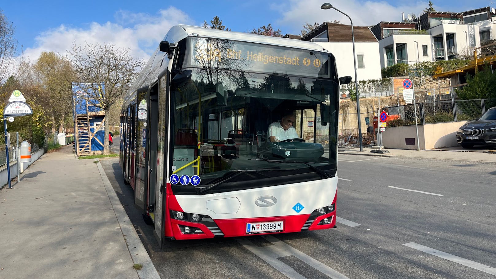 Der erste Wasserstoffbus der Wiener Linien fährt auf der Linie 39A.