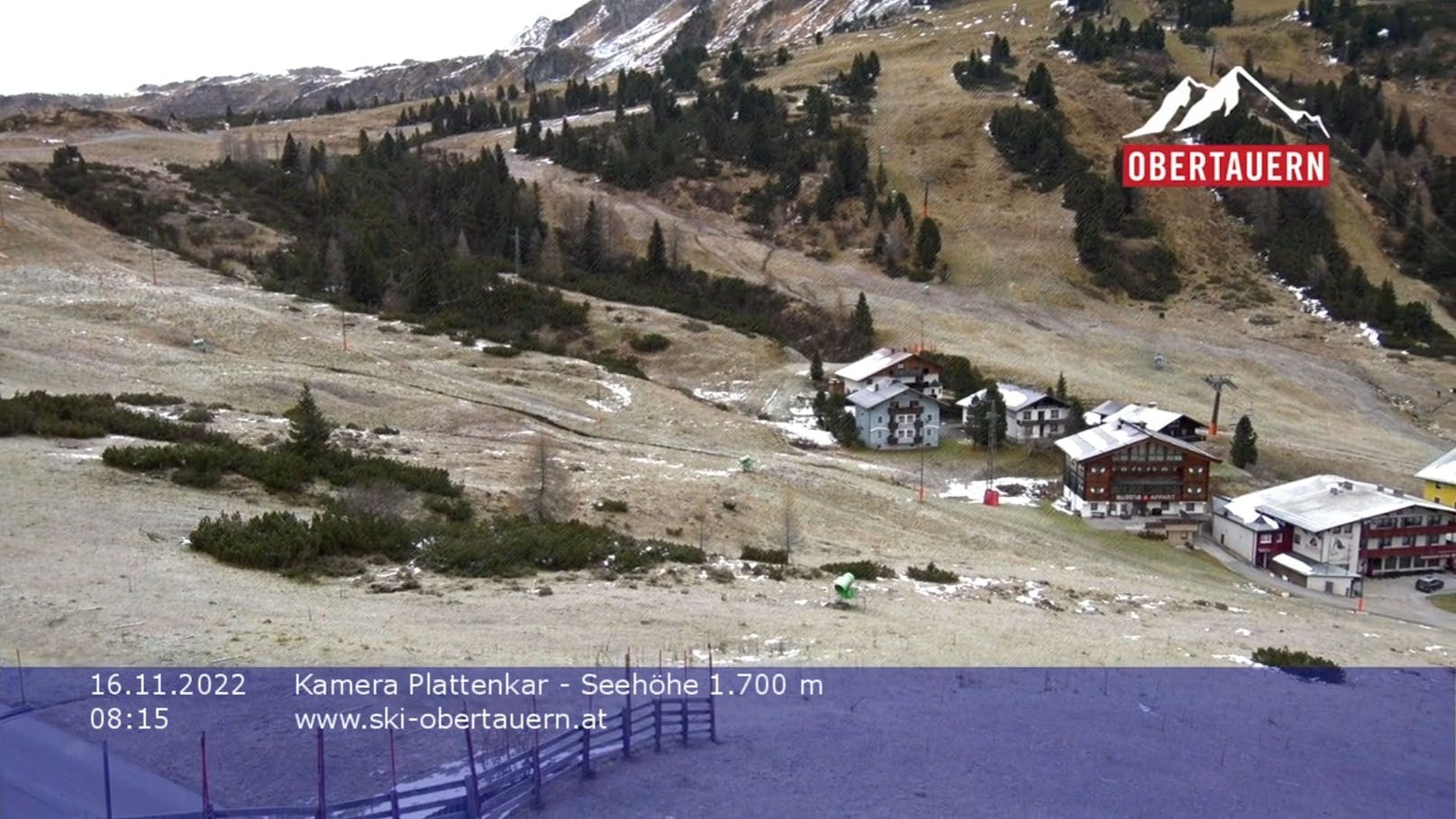 Die Schnee-Situation in der Skiregion Obertauern am 16. November 2022.