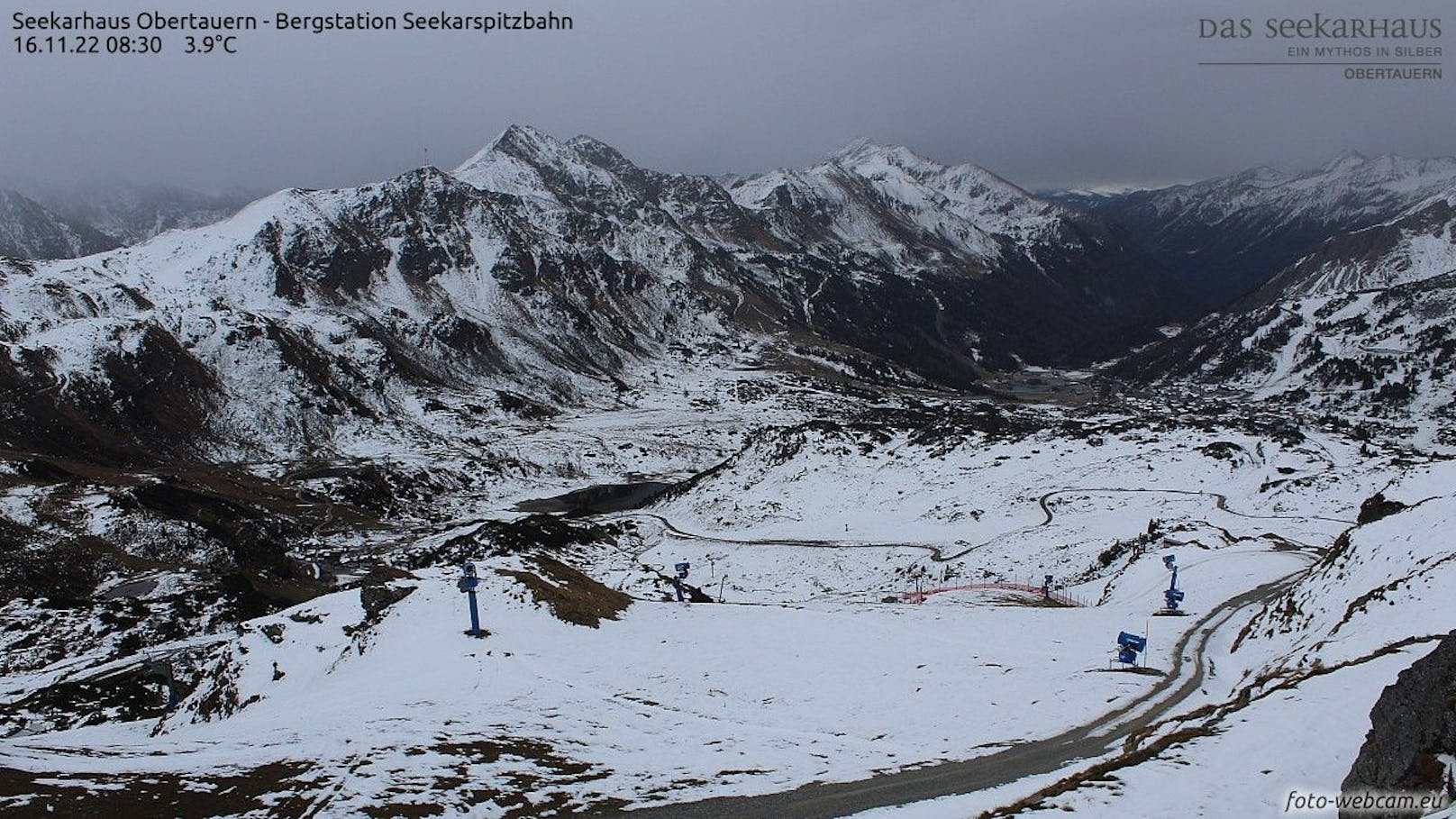 Die Schnee-Situation in der Ski-Region Obertauern am 16. November 2022.