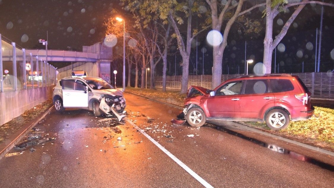 Im 22. Bezirk ereignete sich ein schwerer Verkehrsunfall.