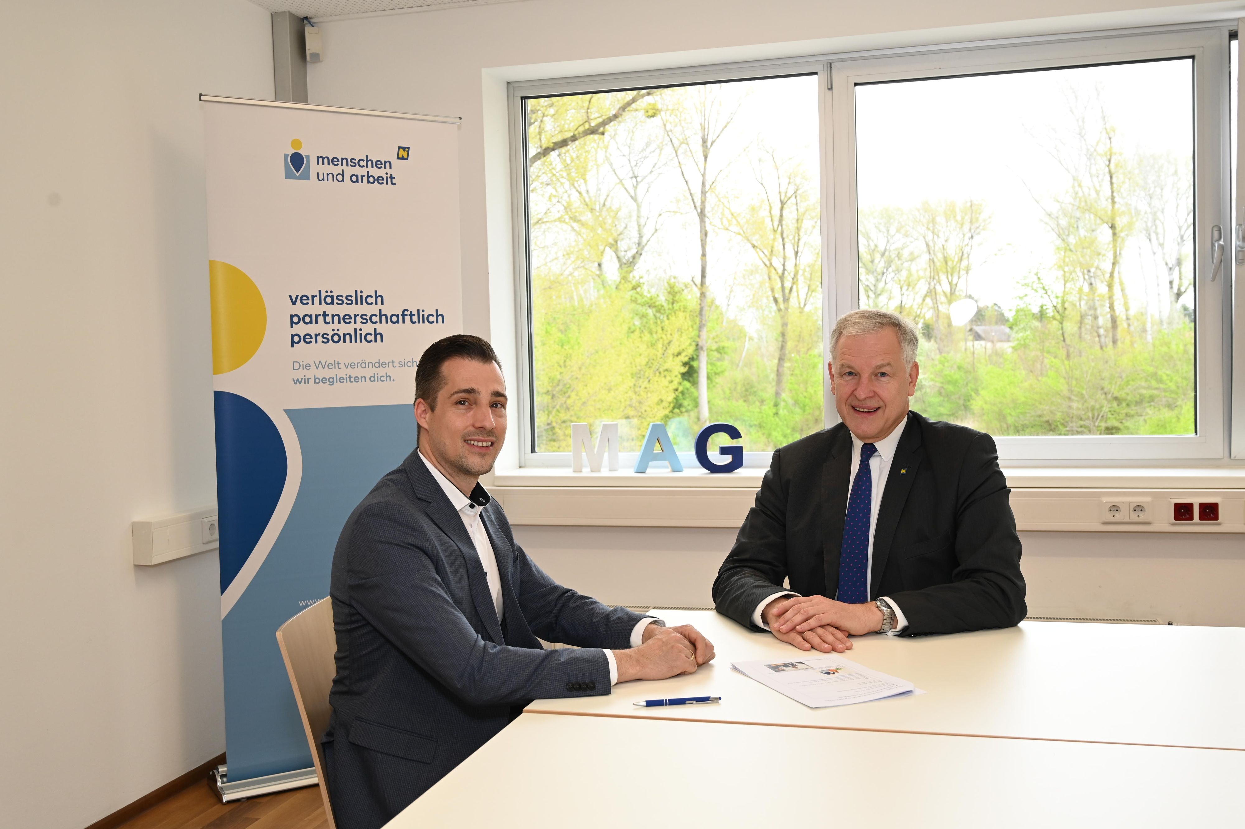 Arbeitsmarktlandesrat Martin Eichtinger und MAG-Geschäftsführer Martin Etlinger