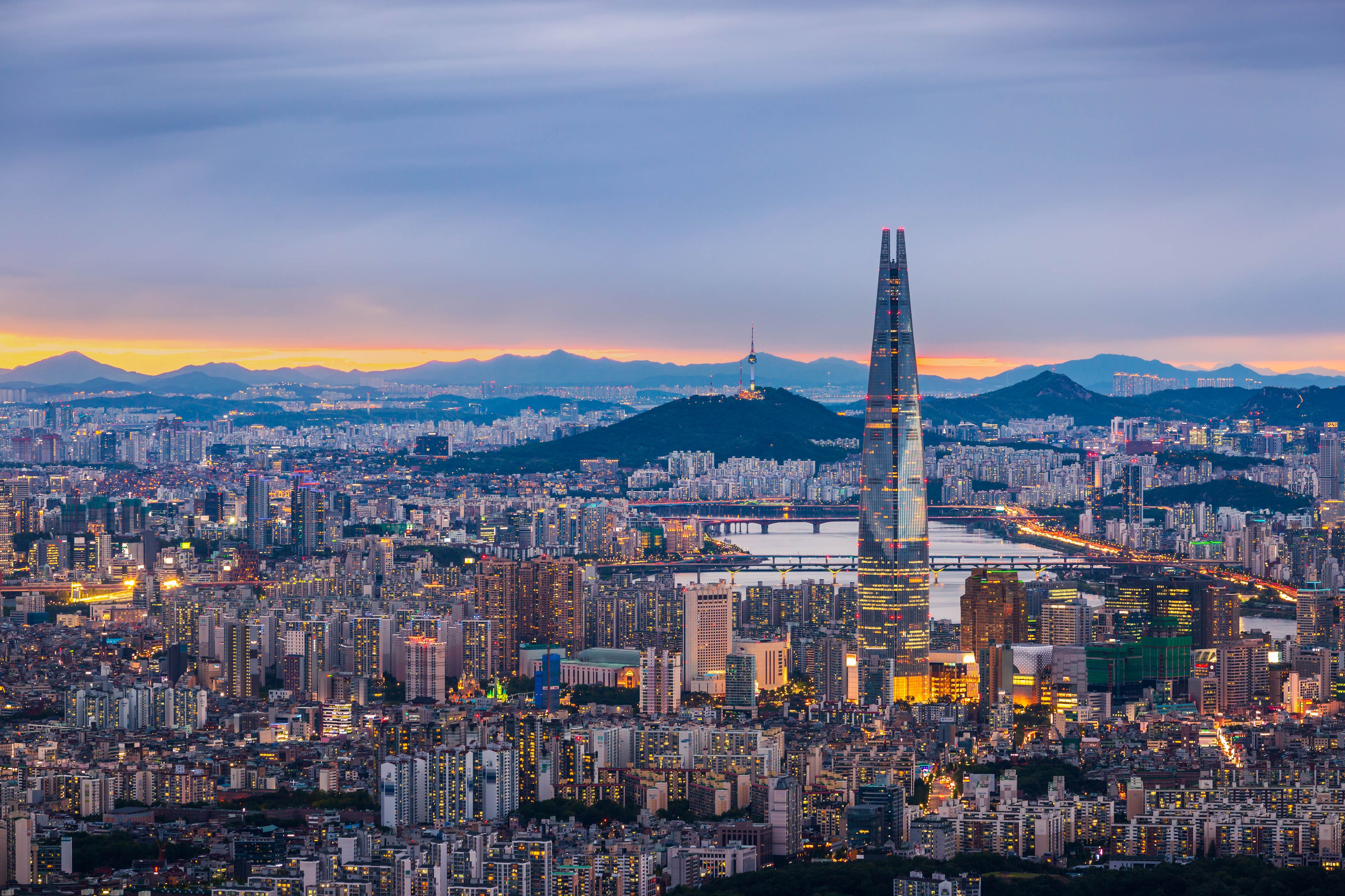 Imposante Skyline von Seoul