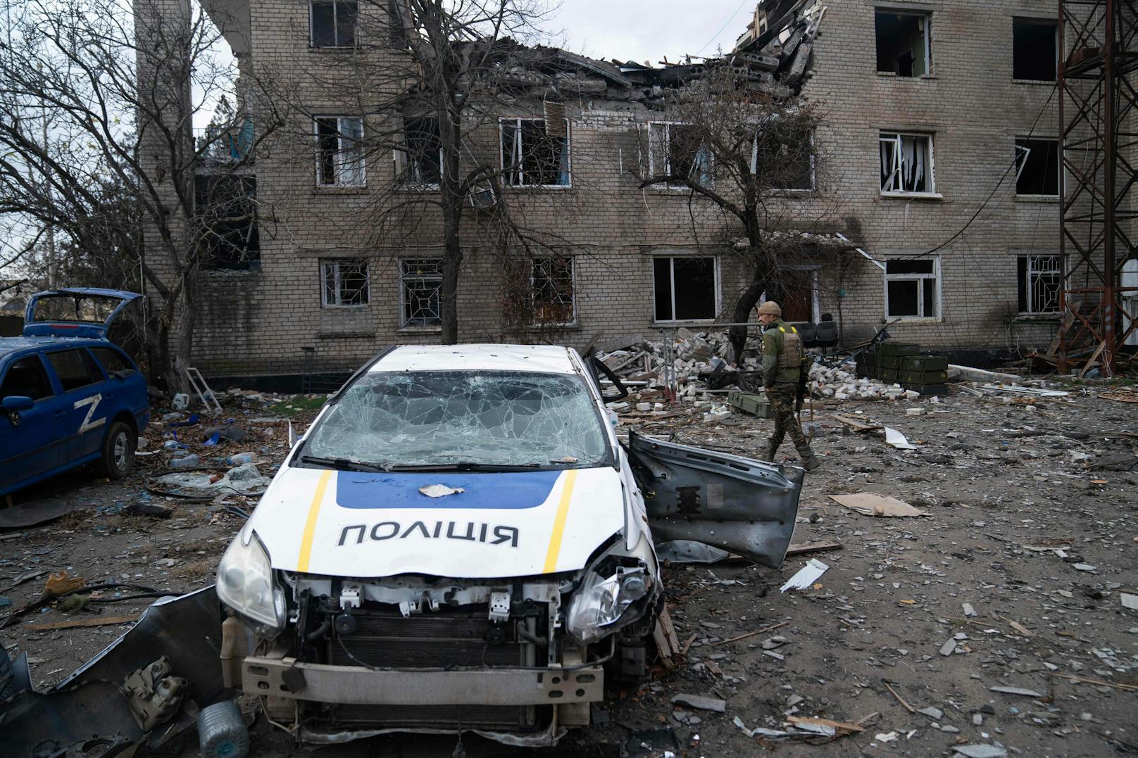 Auch die Polizeistation von Mykolajiw wurde zerstört.&nbsp;