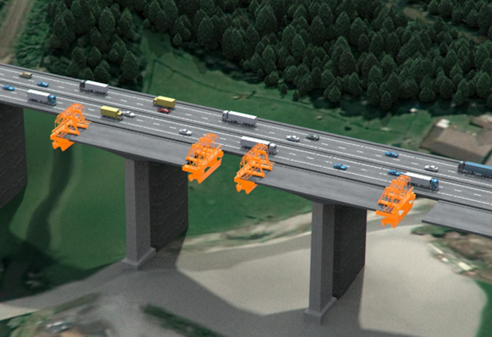 So soll das neue parallele Brückentragwerk aussehen.