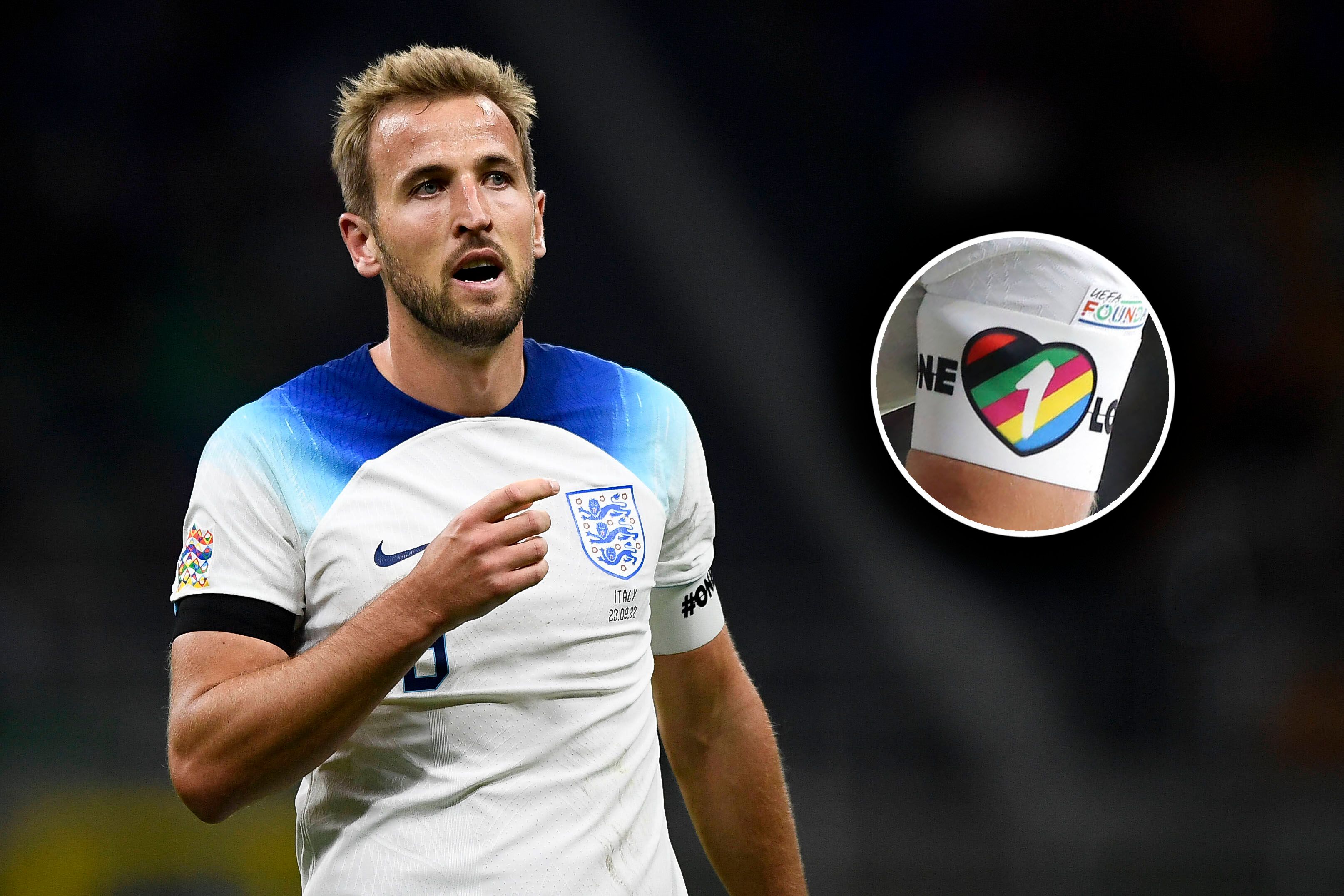 England-Kapitän Harry Kane will bei der WM in Katar mit der Regenbogenschleife auflaufen.