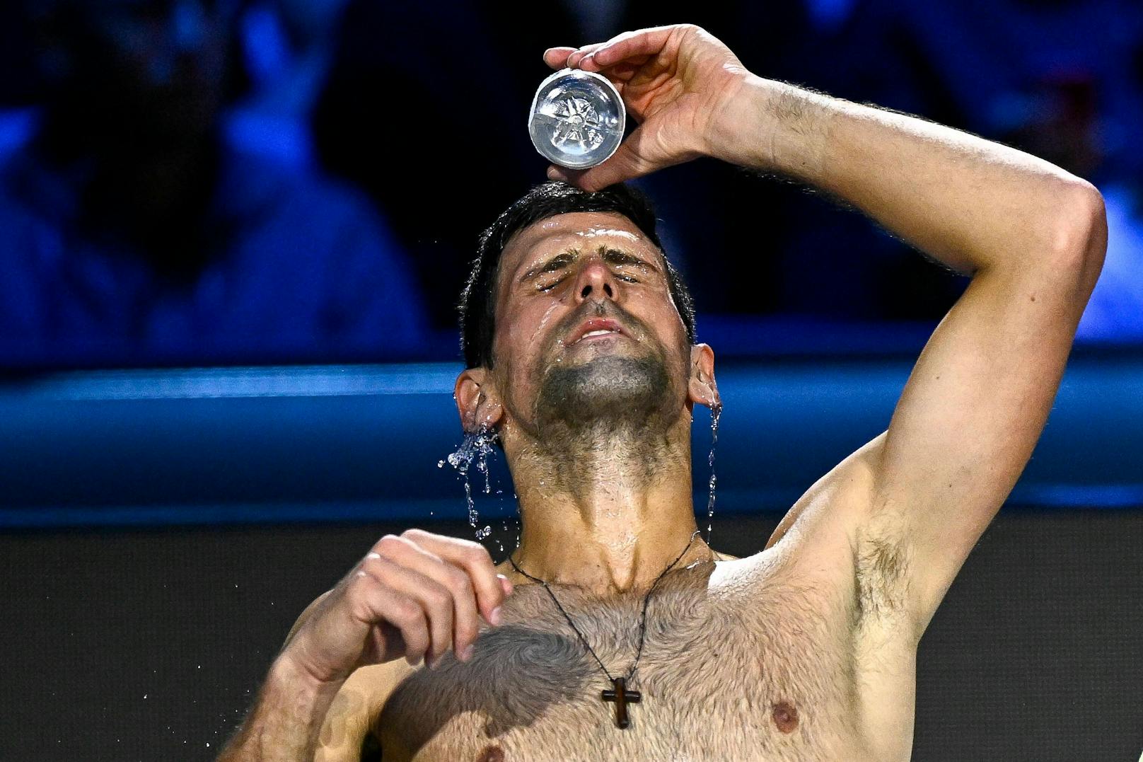 Novak Djokovic wirkte gegen Daniil Medwedew körperlich schwer angeschlagen. 