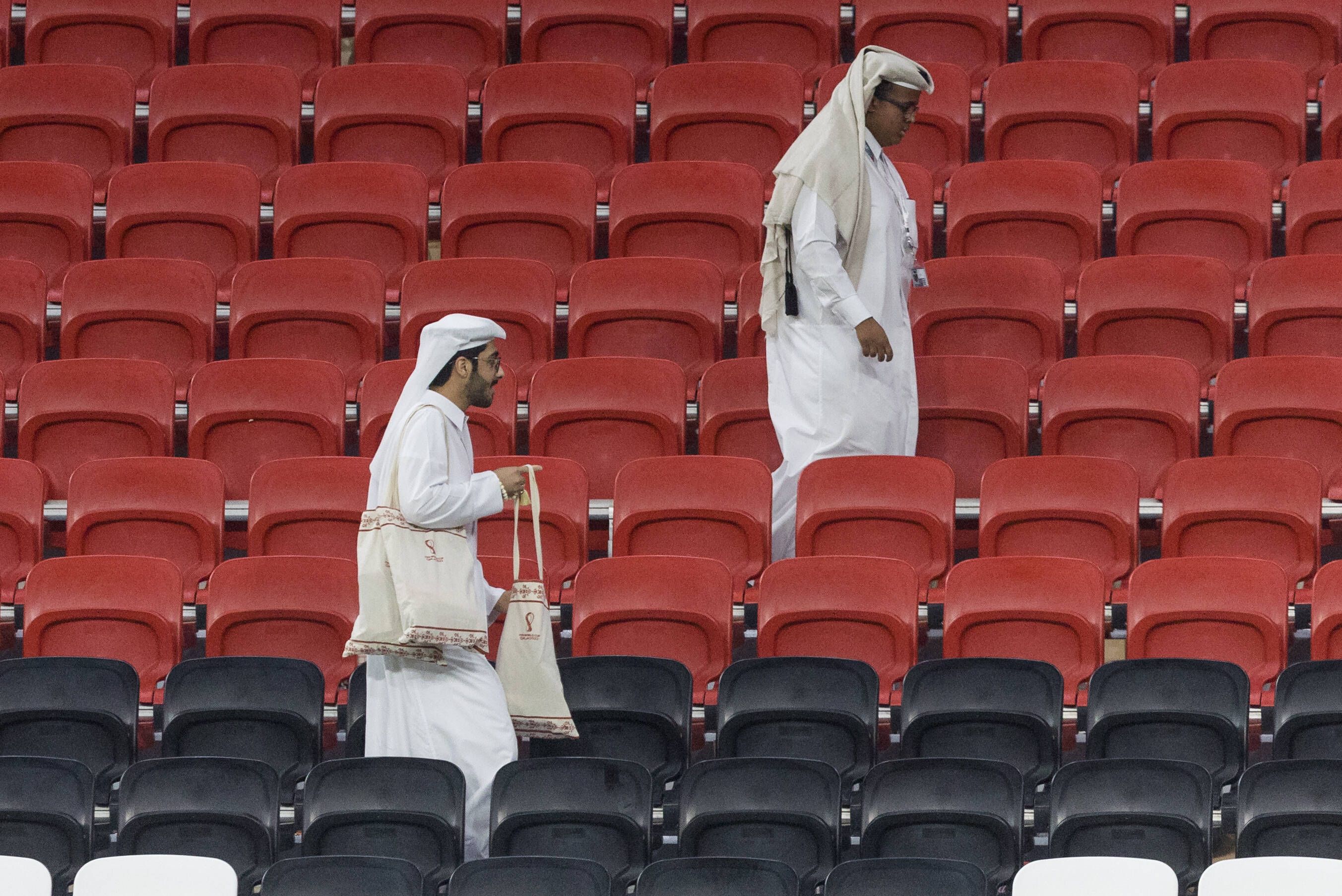 Die Katar-Fans flohen nach 25 Minuten.