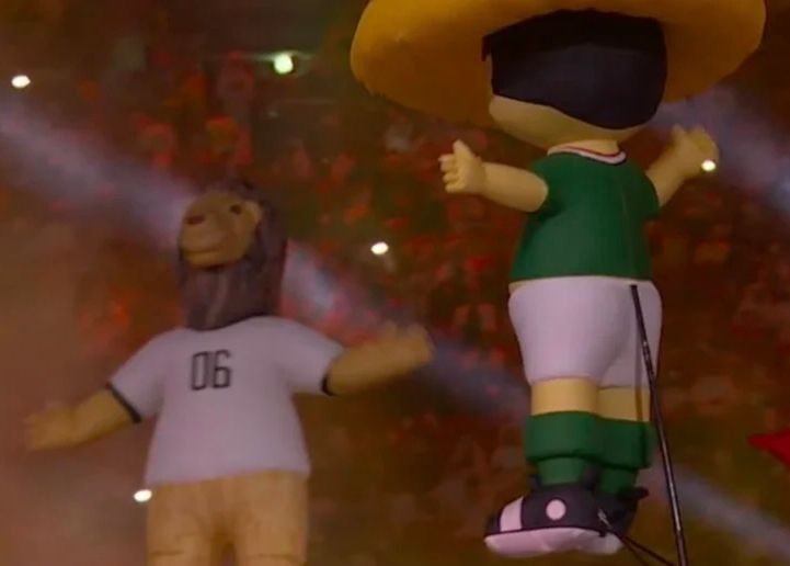 Deutschland-Maskottchen Goleo ohne Hose