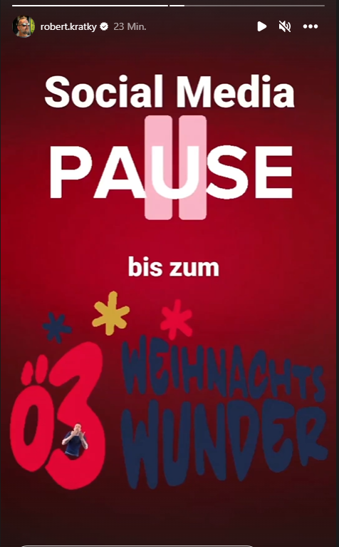 Robert Kratky legt eine Social-Media-Pause ein