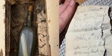 Familie findet 135 Jahre alte Flaschenpost beim Umbau