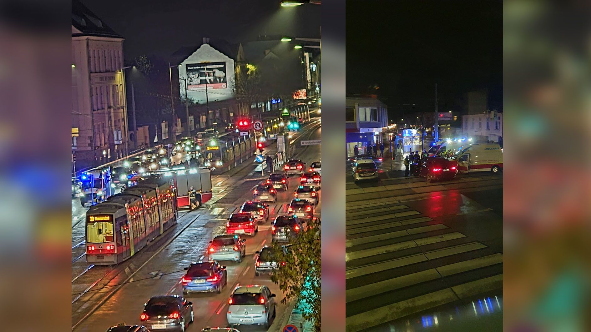 Nach einem Verkehrsunfall kam es zu einem Verkehrskollaps