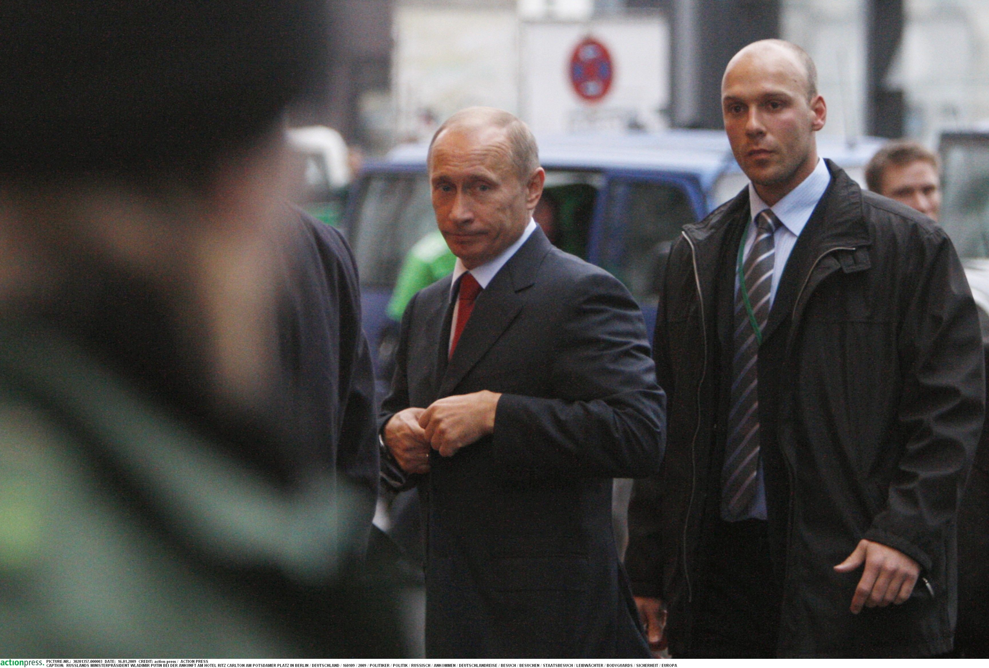 Schwer beschützter <strong>Wladimir Putin</strong>. (Archivbild aus 2009)