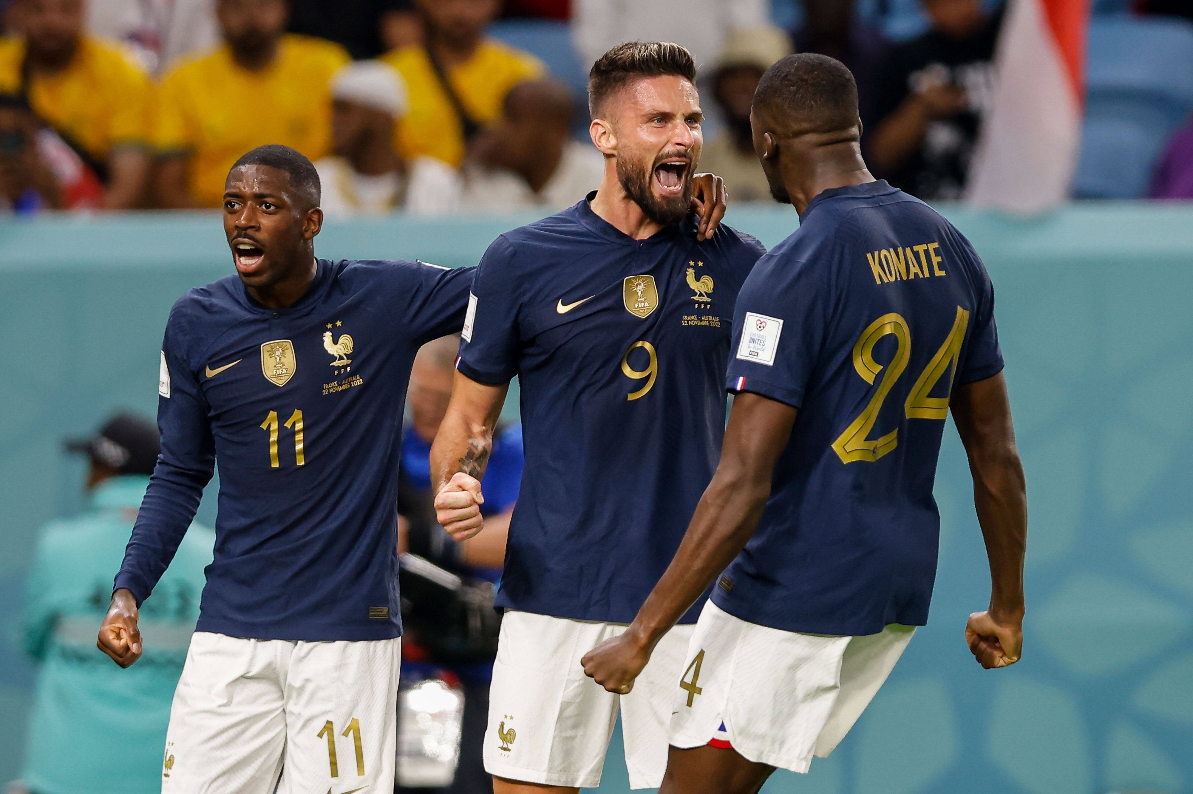 Olivier Giroud jubelt