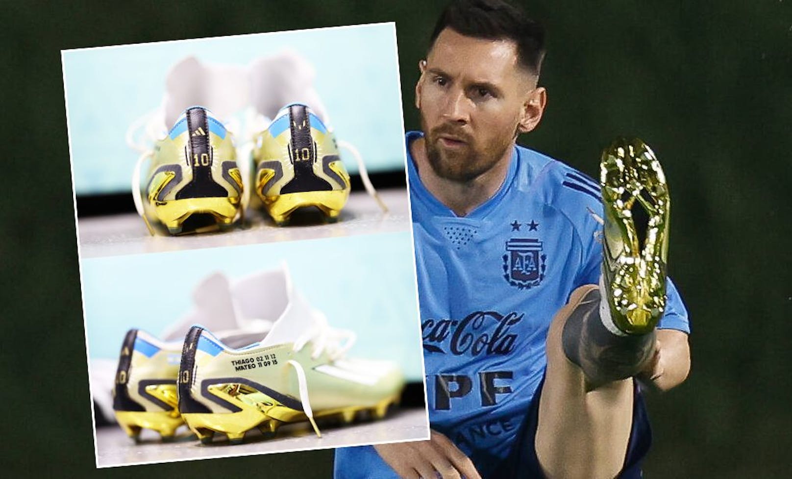 Die goldenen Schuhe von Lionel Messi