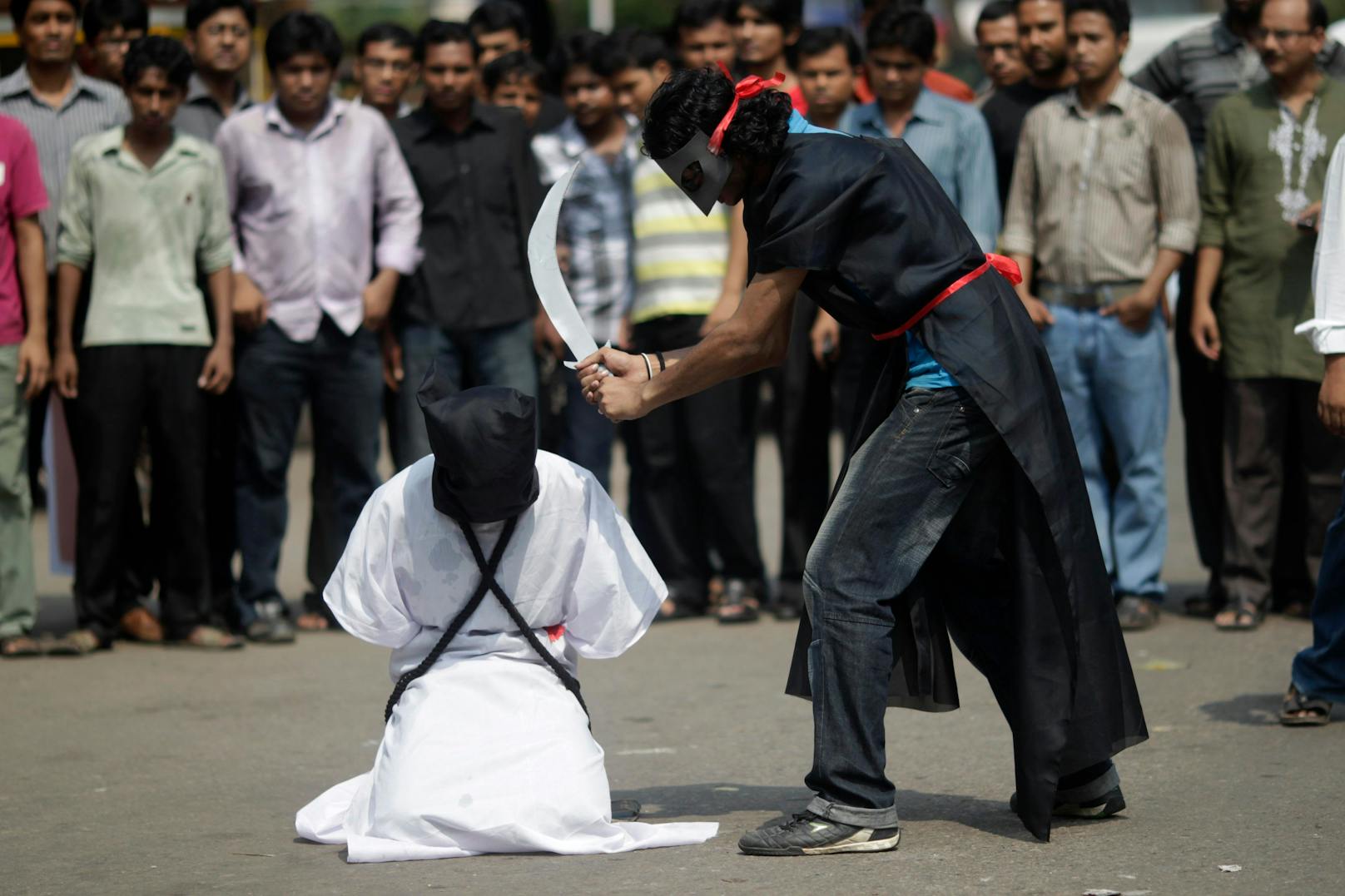 Ein Protest in Saudi-Arabien gegen Hinrichtungen (Archivfoto)