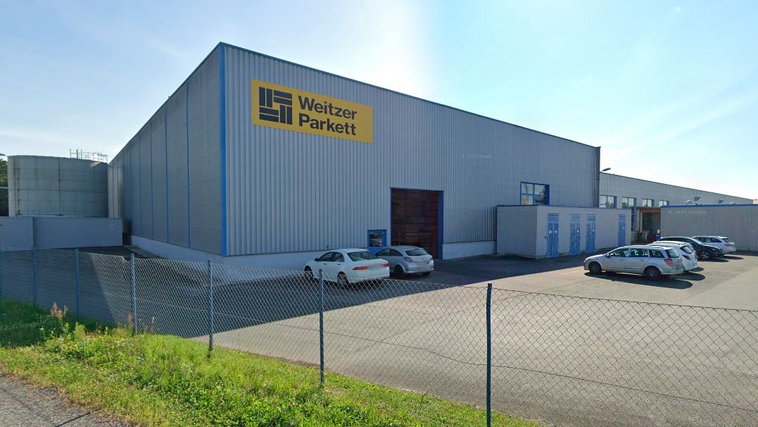 Blick auf das Parkettwerk von Weitzer im südburgenländischen Güssing.