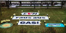 "Raus aus Gas" – Klimaprotest vor der EVN-Zentrale