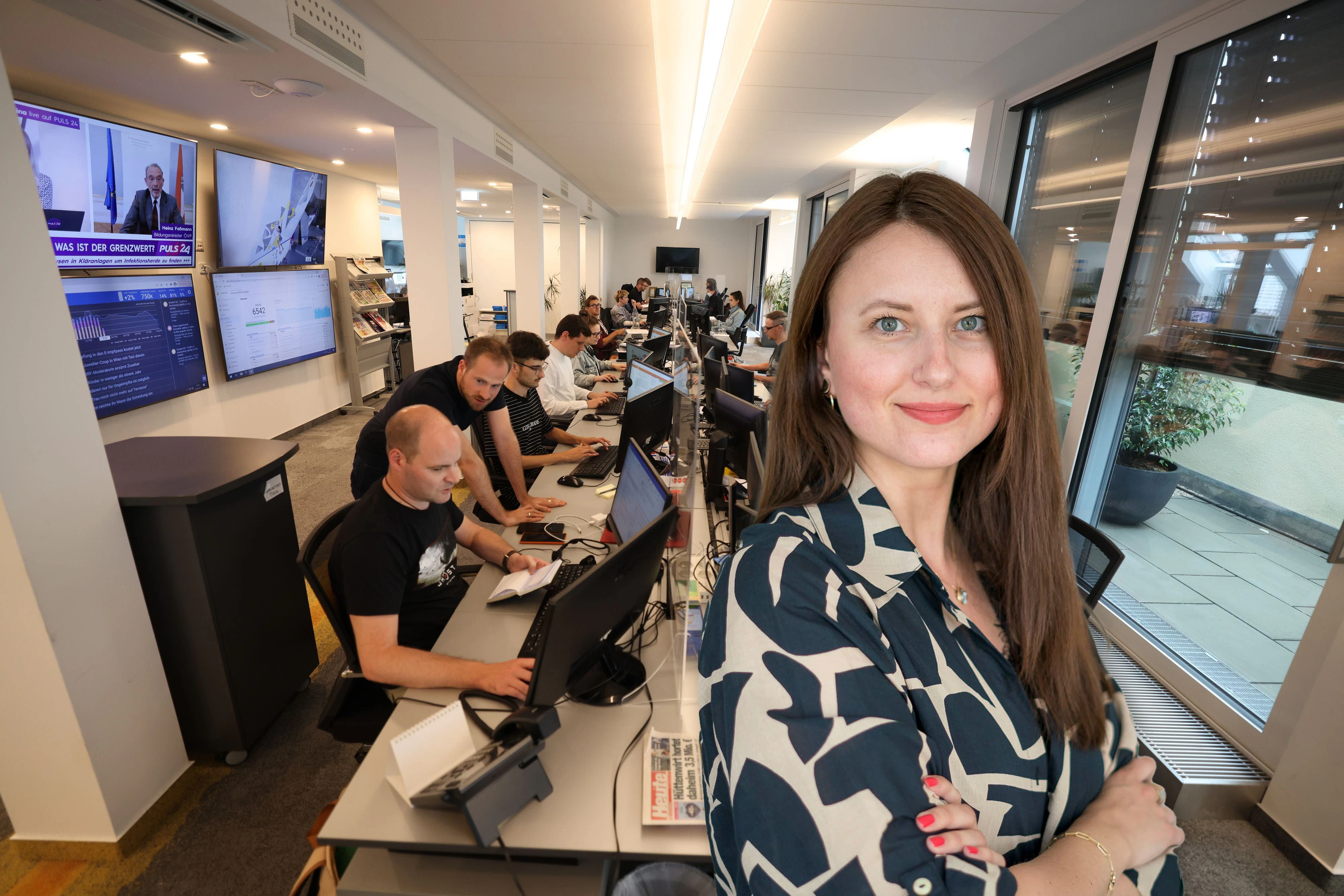 Amra Duric im "Heute"-Newsroom