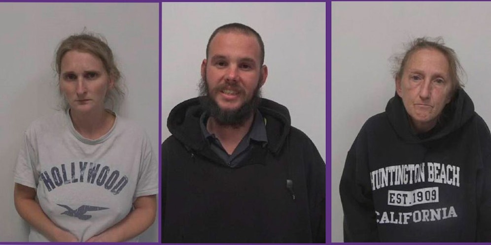 v.l.n.r.: Sarah Starr (Stiefmutter), Jonathan Starr (Vater), Shelley Barnes (Tante) wurden verhaftet.