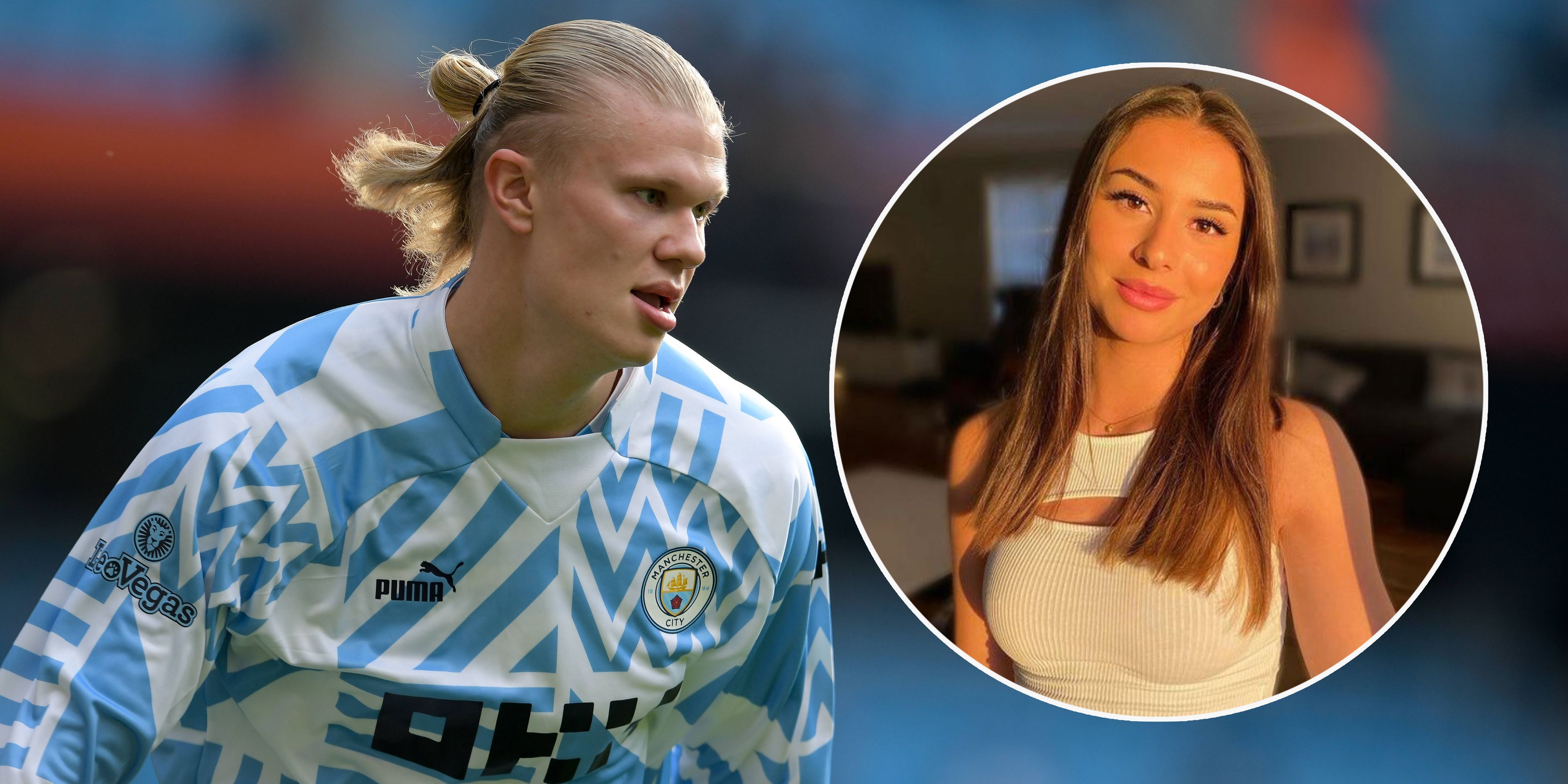 Erling Haaland und seine Freundin Isabel.