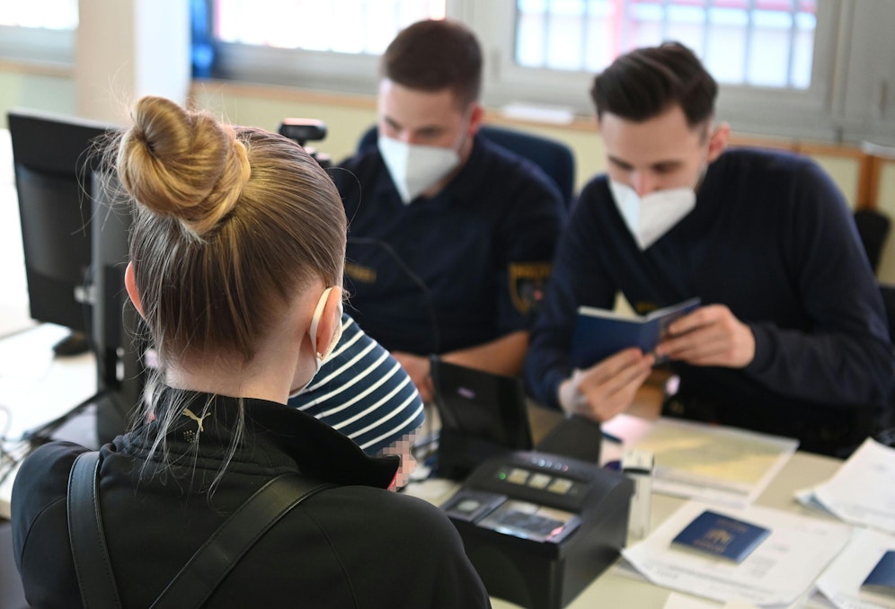 Blick in die Erfassungsstelle für Kriegsflüchtlinge aus der Ukraine im März 2022.