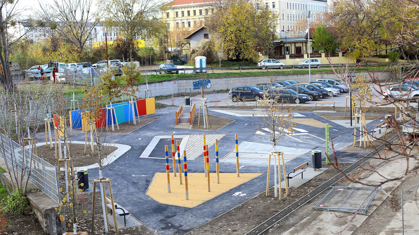 Ein Highlight ist der 1.000 m² große Fahrradspielplatz in Wien-Leopoldstadt.&nbsp;