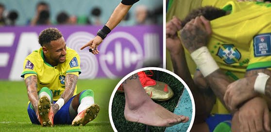 Neymar musste mit einer Knöchelverletzung ausgetauscht werden. 