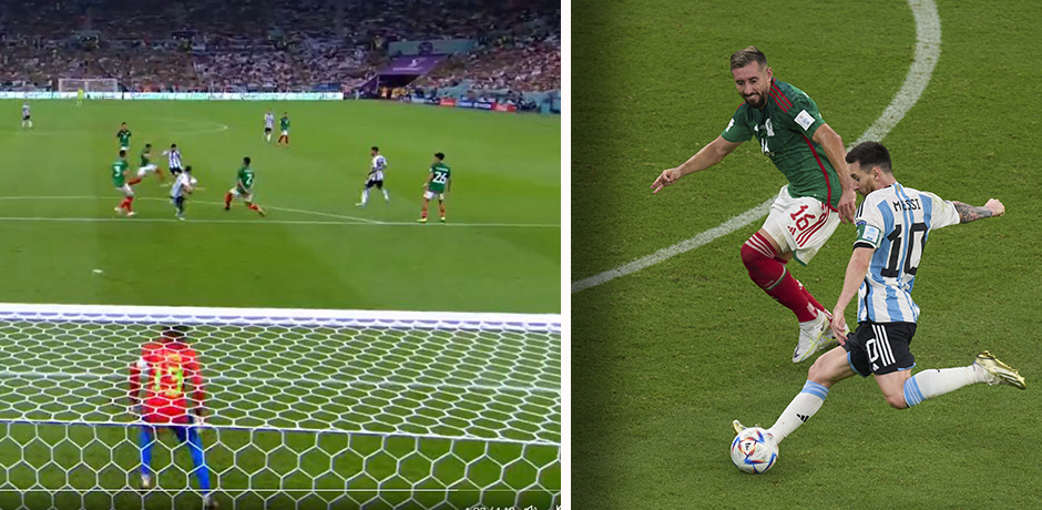 Beim Tor von Lionel Messi stand Julian Alvarez hauchdünn im Abseits. 