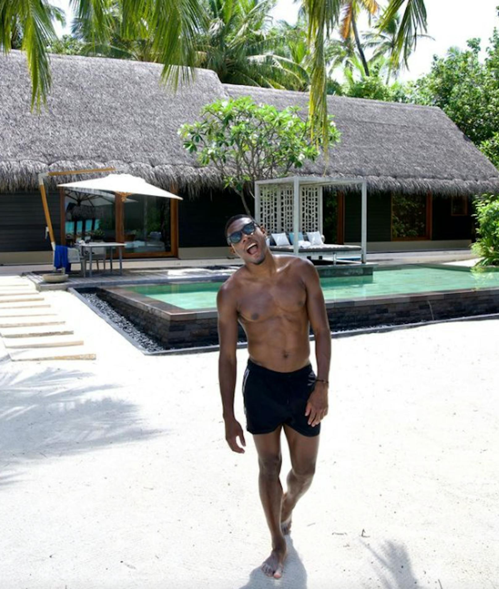 David Alaba auf den Malediven