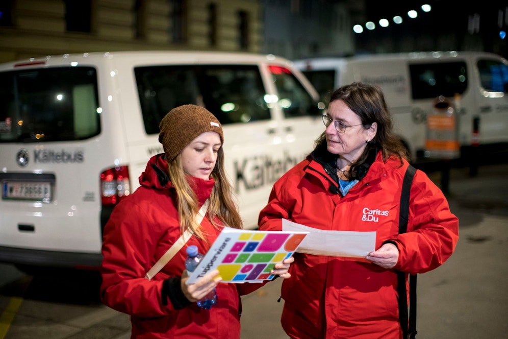 Die Sozialarbeiter der Caritas waren diesen Winter im Dauereinsatz, um Obdach- und Wohnungslose gut über die kalte Zeit zu bringen.