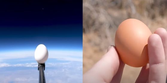 Mit 241 km/h raste das Ei zur Erde – und blieb unversehrt.