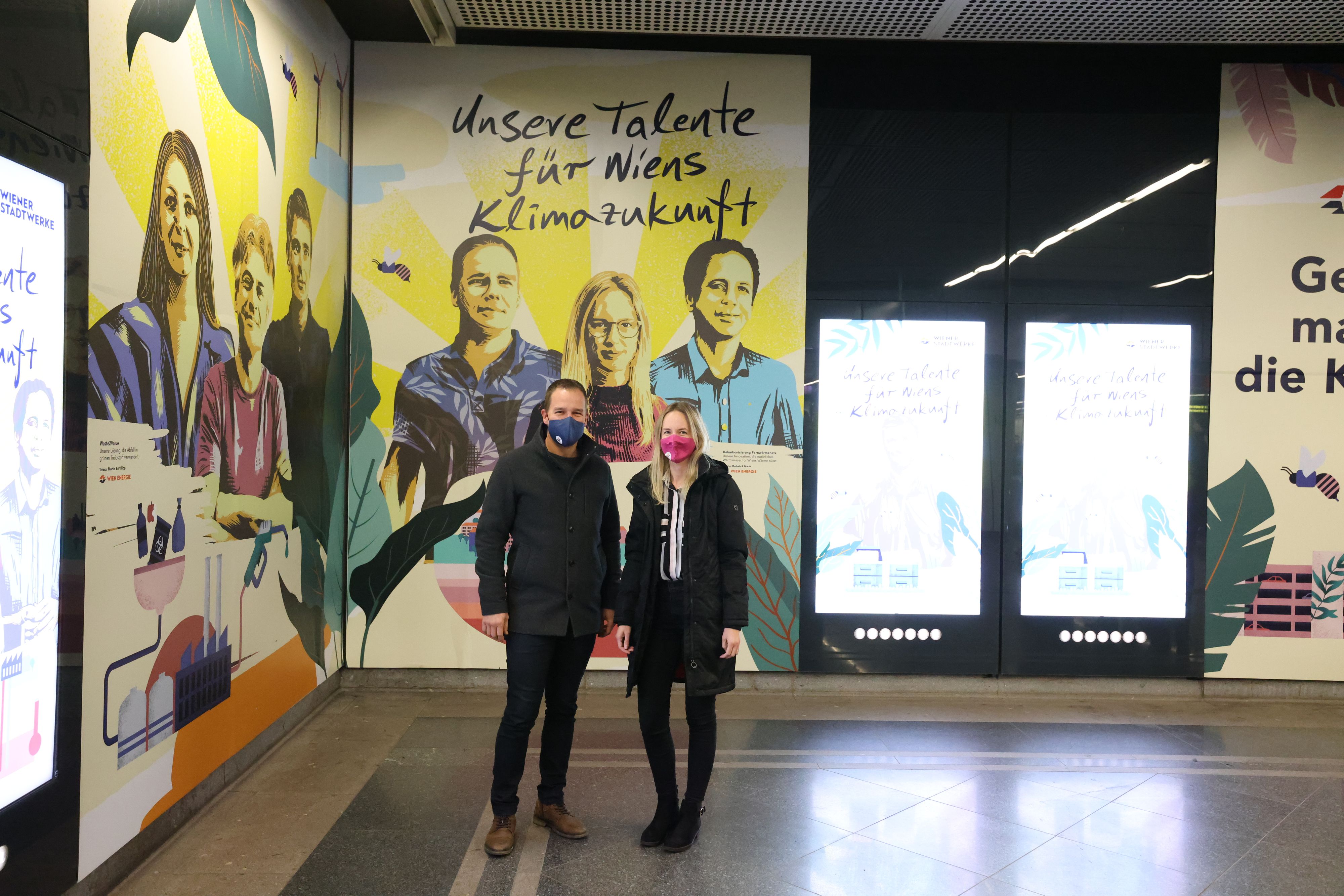 Platz 3: Helene Mooslechner und Rusbeh Rezania arbeiten mit einem Kollegen an der Dekarbonisierung des Fernwärmenetzes.