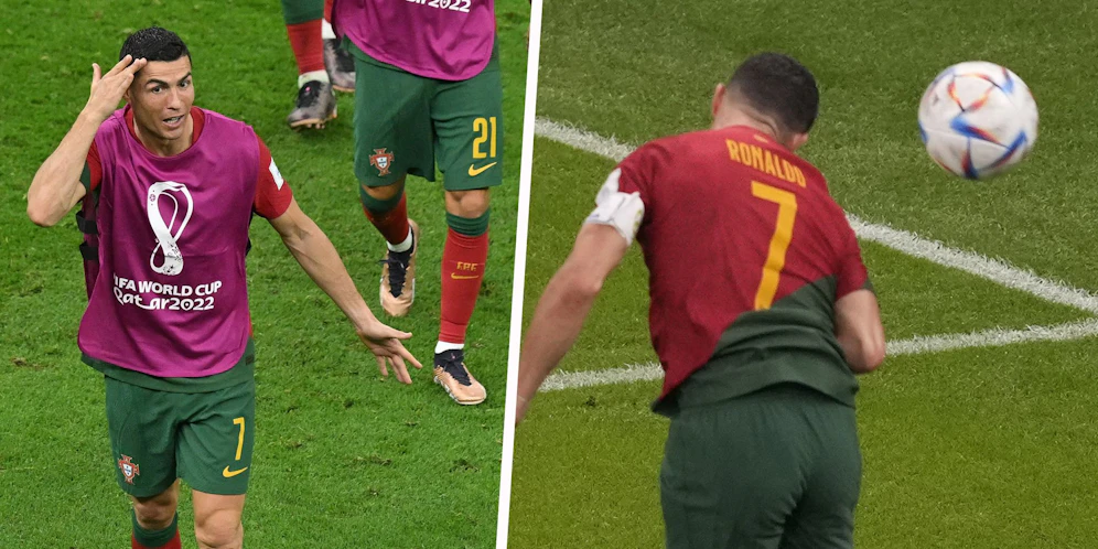 Cristiano Ronaldo ist sich sicher: Das 1:0 gehört ihm.