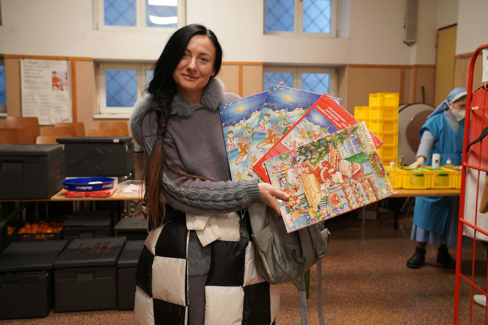 Vier Kalender für Kinder – bei Oksana (44) war die Freude groß.