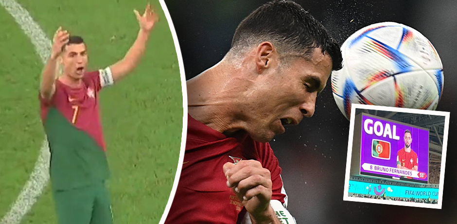 Cristiano Ronaldo war fassungslos, als ihm sein Tor "geklaut" wurde. 