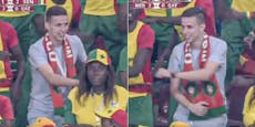 Unter Senegal-Fans gemischt, sein Tanz geht viral