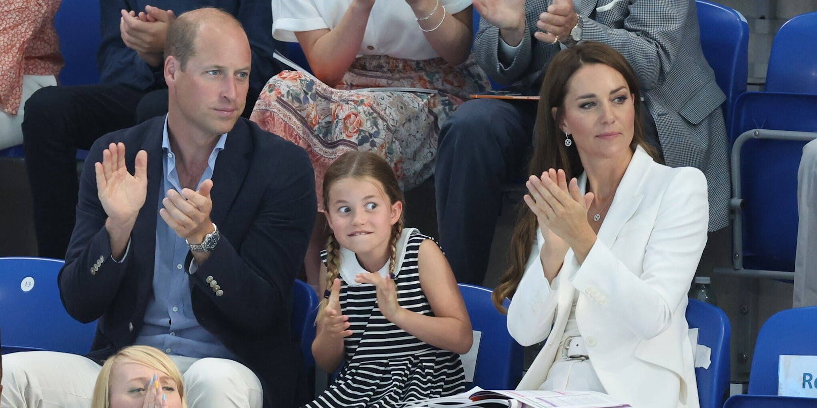 Prinz William und Kate mit Prinzessin Charlotte