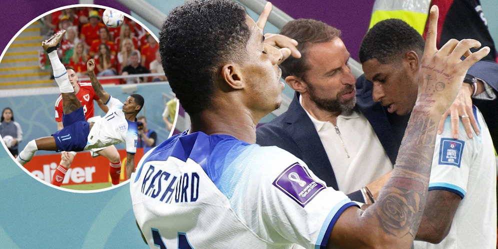 Marcus Rashford schnürt den Doppelpack, jubelt für seinen toten Freund.