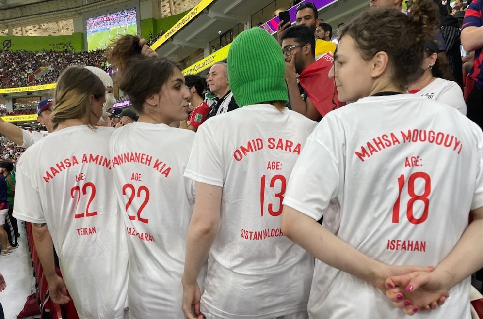 Pussy Riot protestiert bei der WM in Katar.