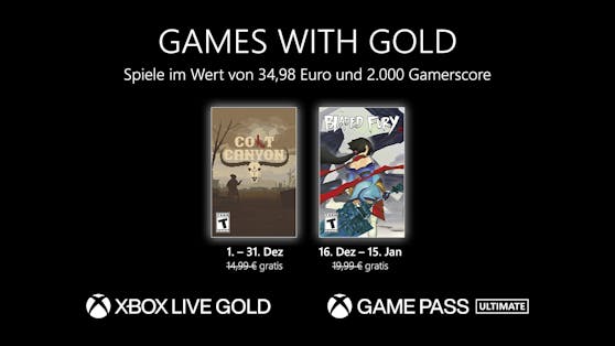 Games with Gold: Diese Spiele gibt es im Dezember gratis.