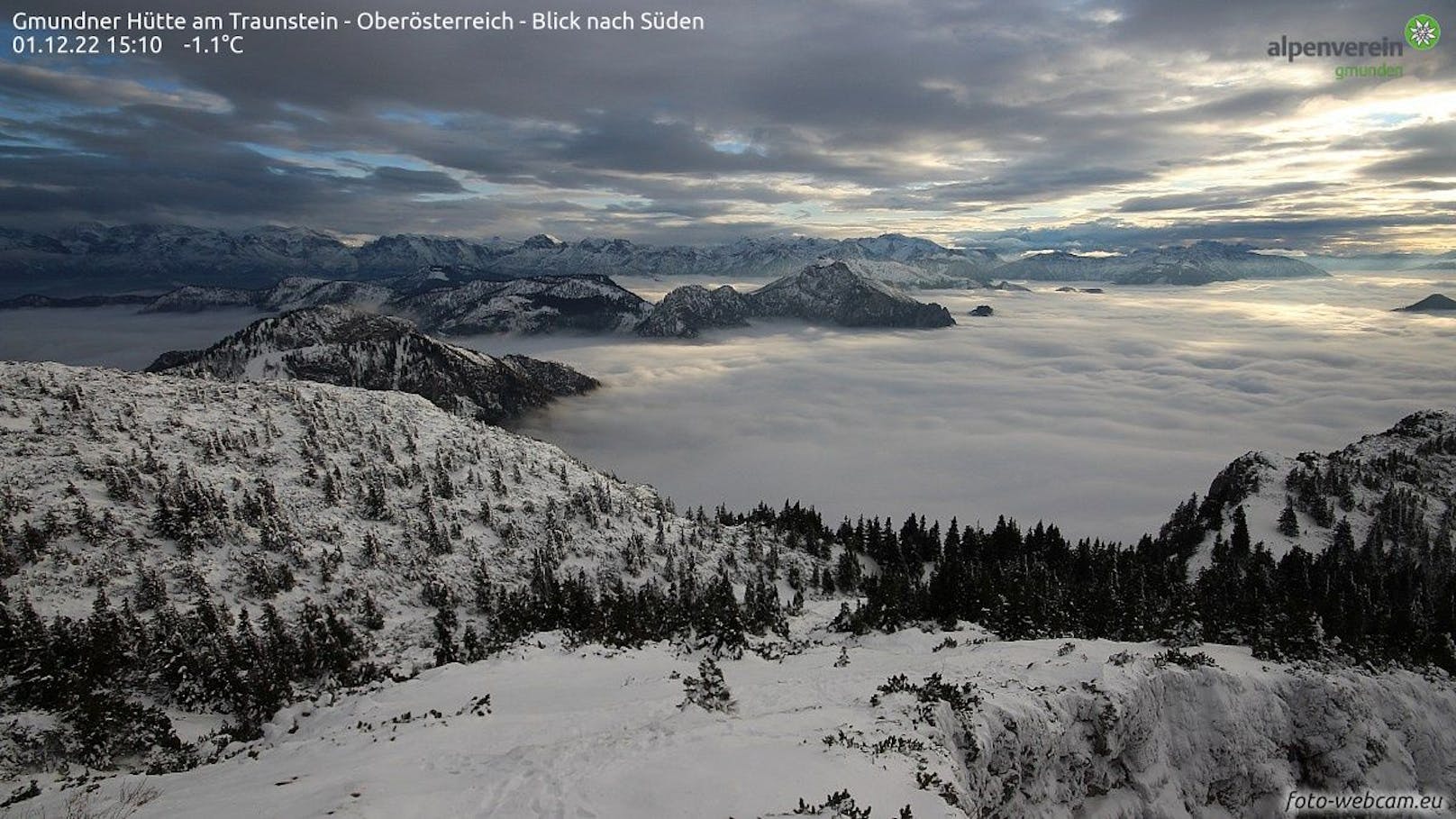 Die Schnee-Situation in Österreich am 1. Dezember 2022.