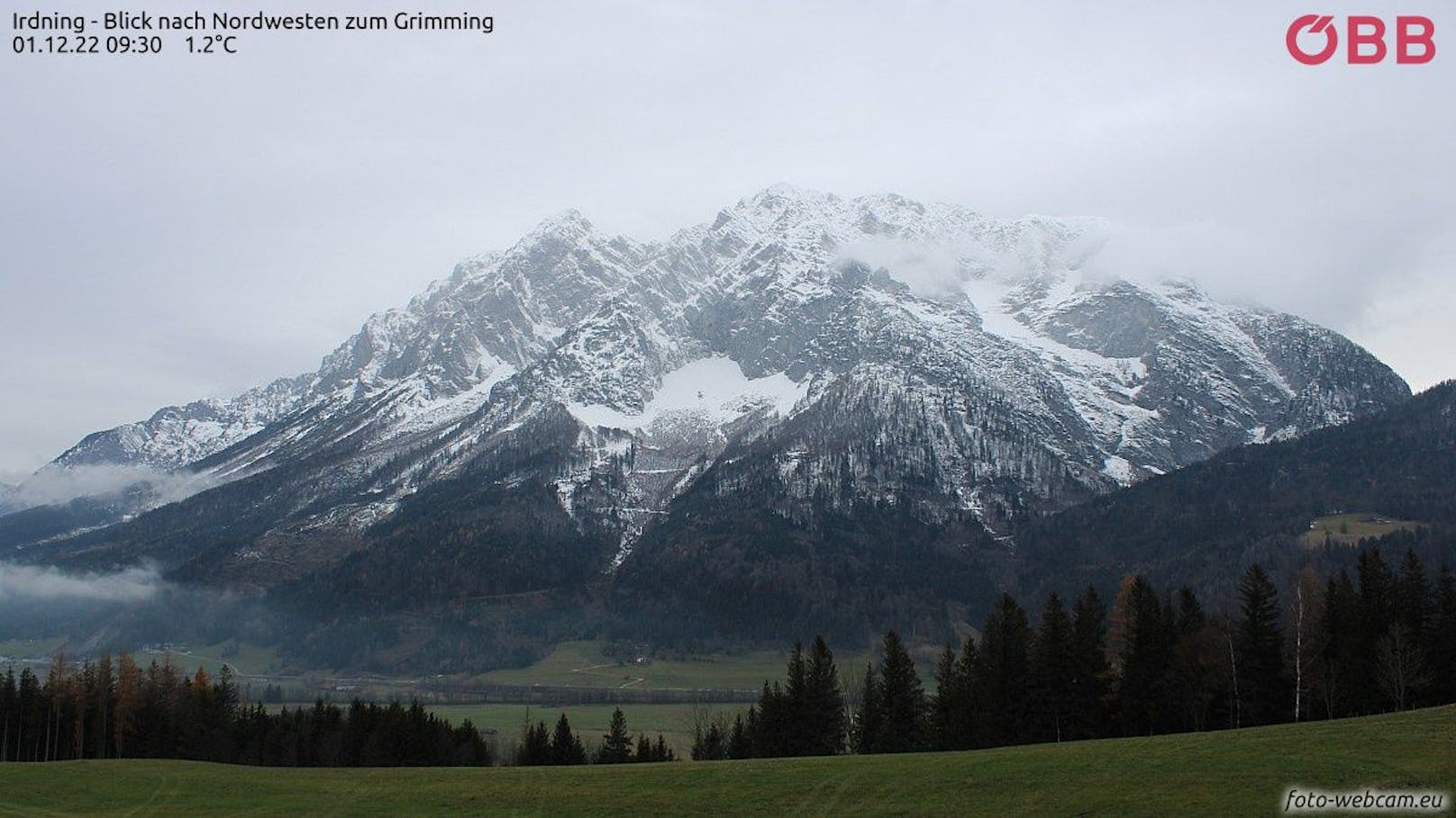 Die Schnee-Situation in Österreich am 1. Dezember 2022.