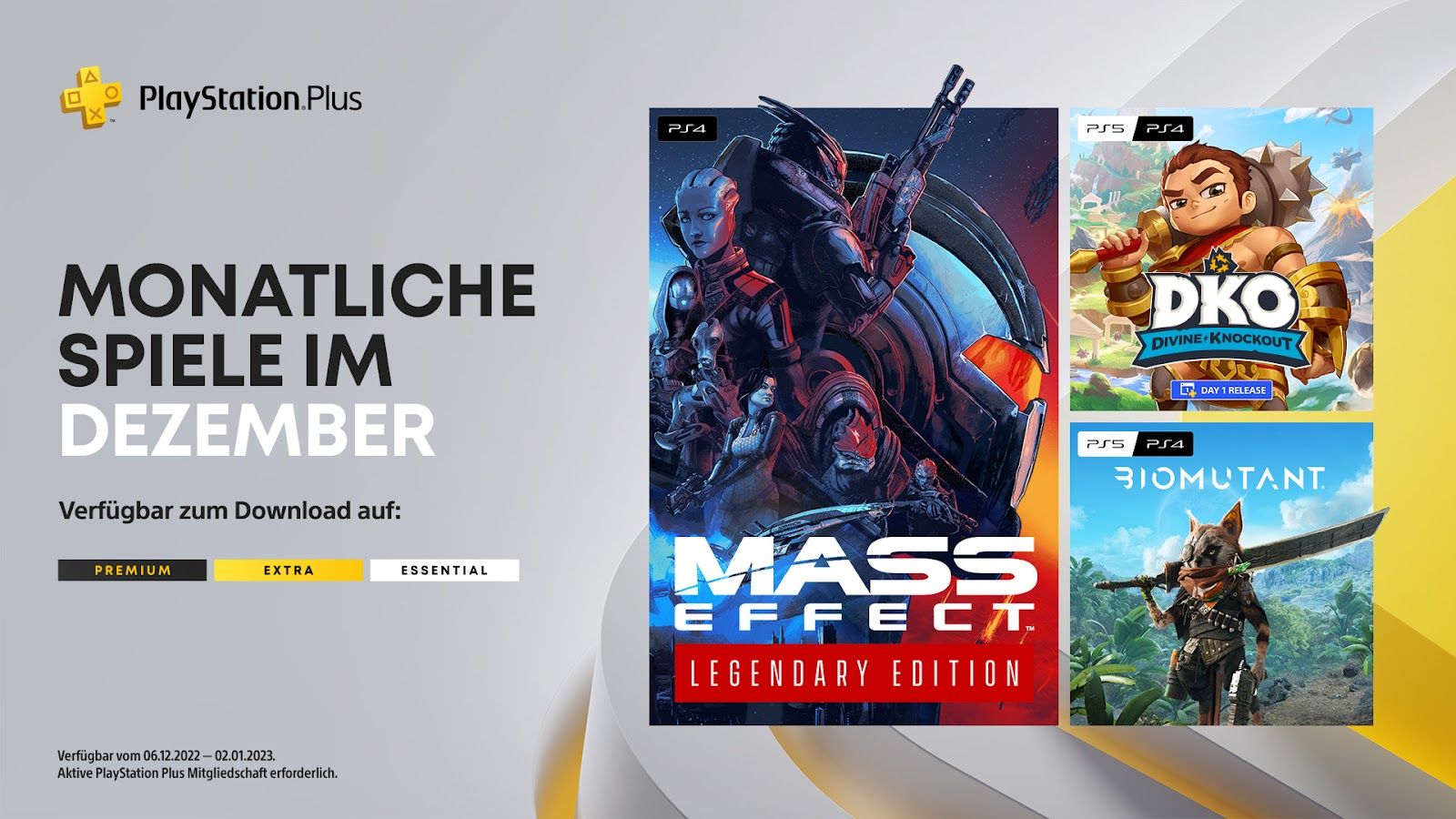 Die PlayStation Plus Essential-Titel im Dezember für PS4 und PS5.