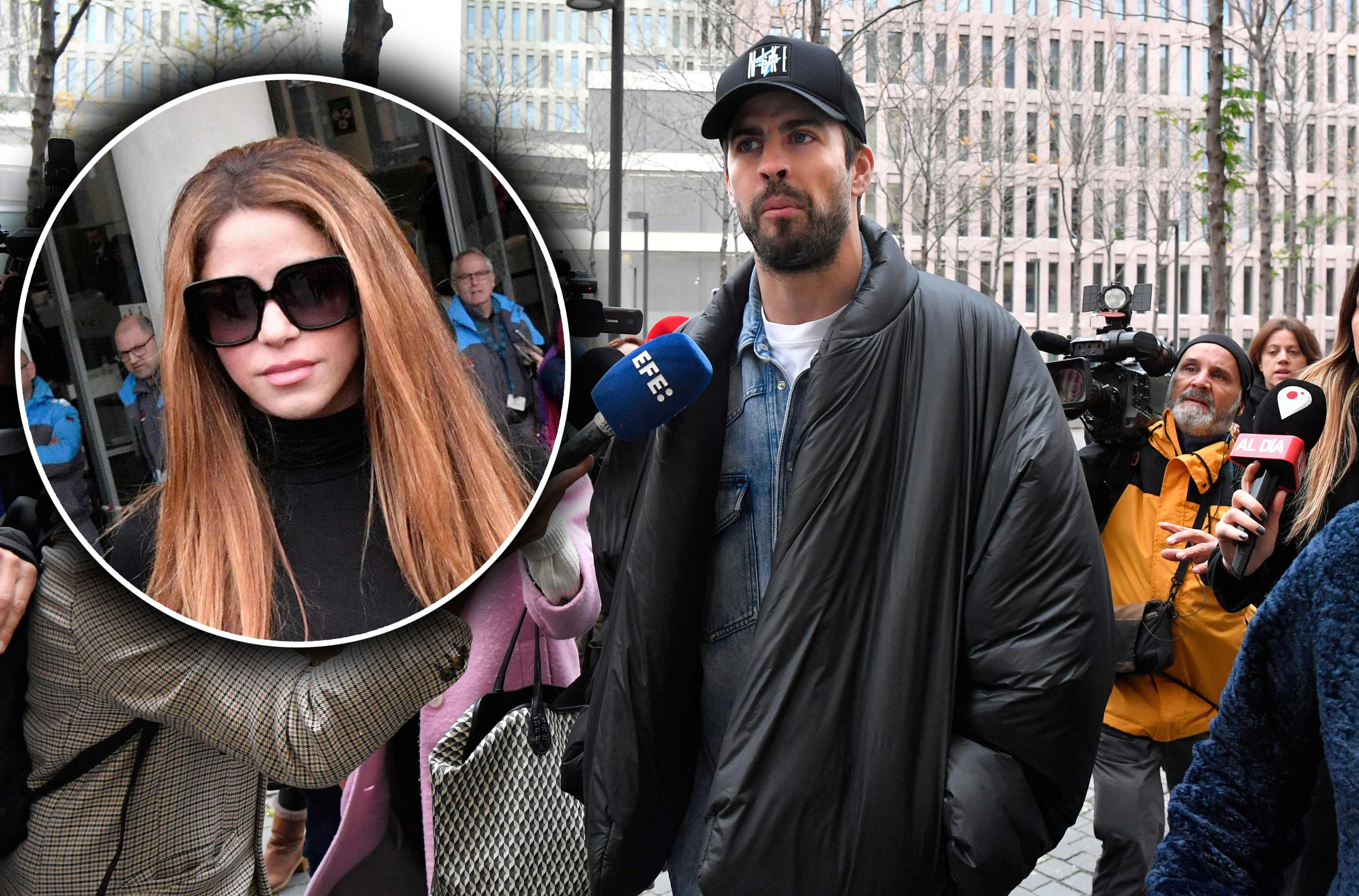 Shakira und Pique am Weg in den Gerichtssaal.