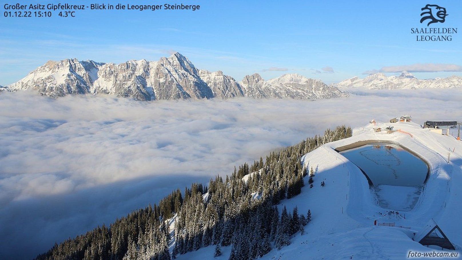 Die Schnee-Situation in Österreich am 1. Dezember 2022.