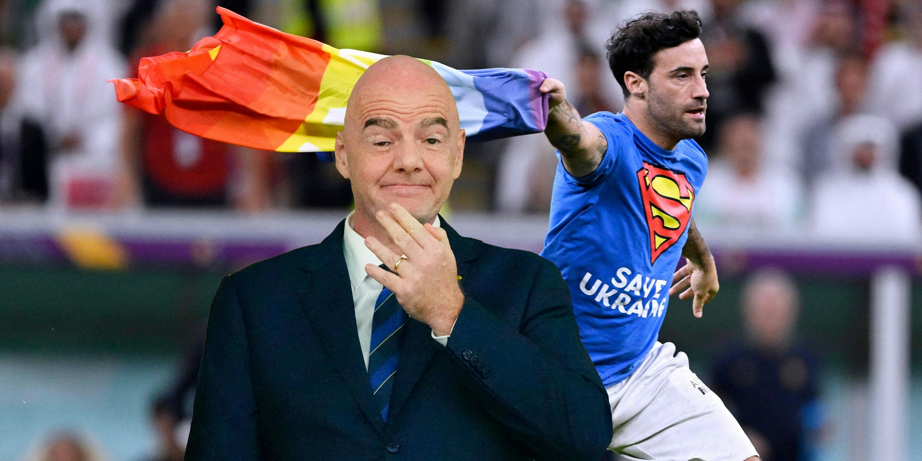 Gianni Infantino soll Flitzer Mario Ferri gerettet haben.