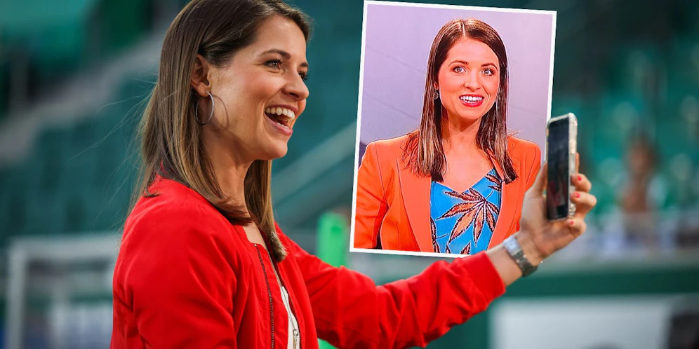 Kristina Inhof trug im ORF-Hauptabend ein blaues Shirt mit aufgedruckten Marihuana-Blättern.