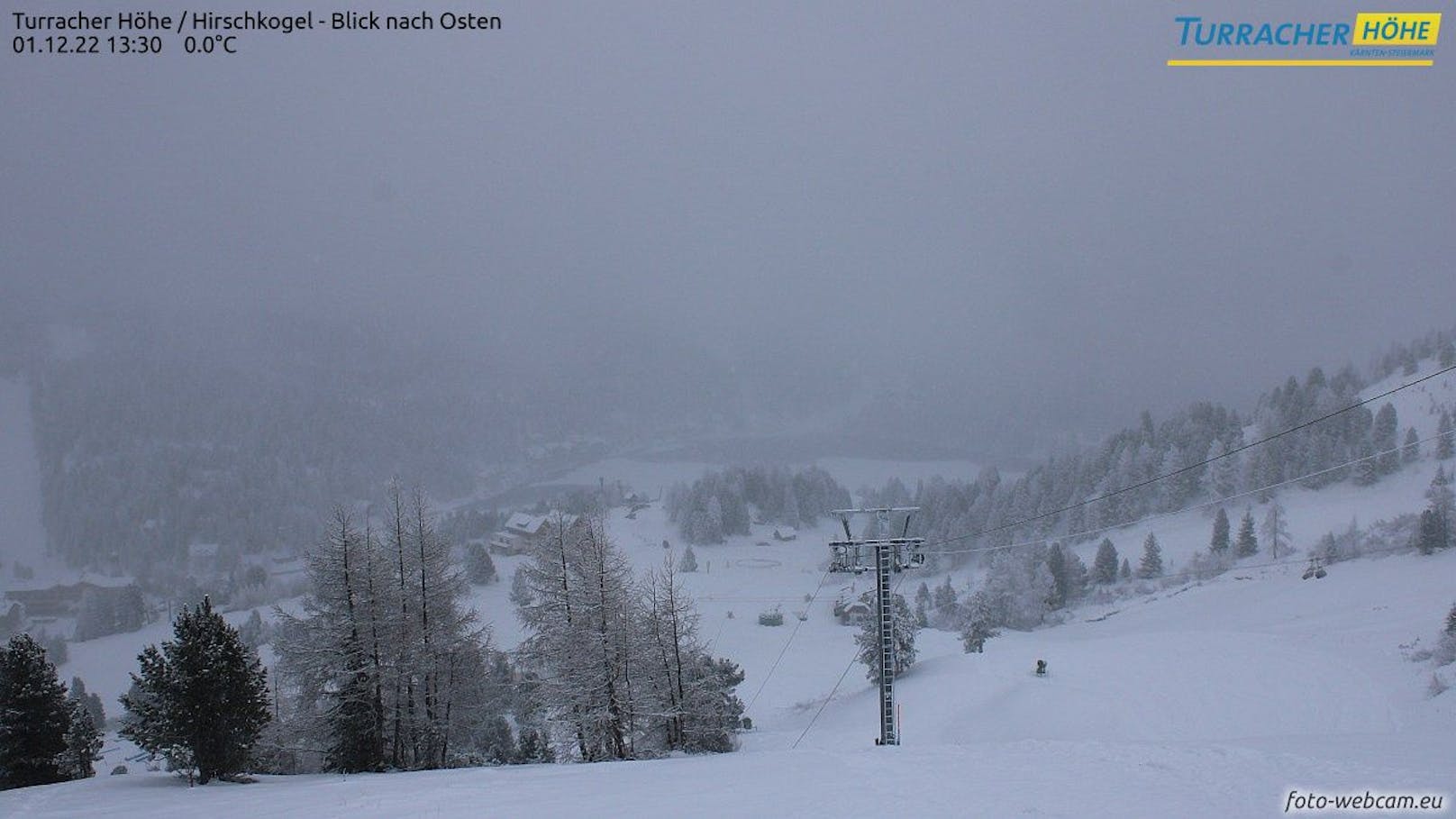 Die Schnee-Situation in Österreich am 1. Dezember 2022.