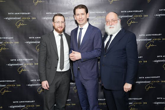Sebastian Kurz und Simon Jacobson besuchen die Algemeiner 50th Anniversary J100 Gala im Ziegfeld Ballroom am 29. November 2022 in New York.