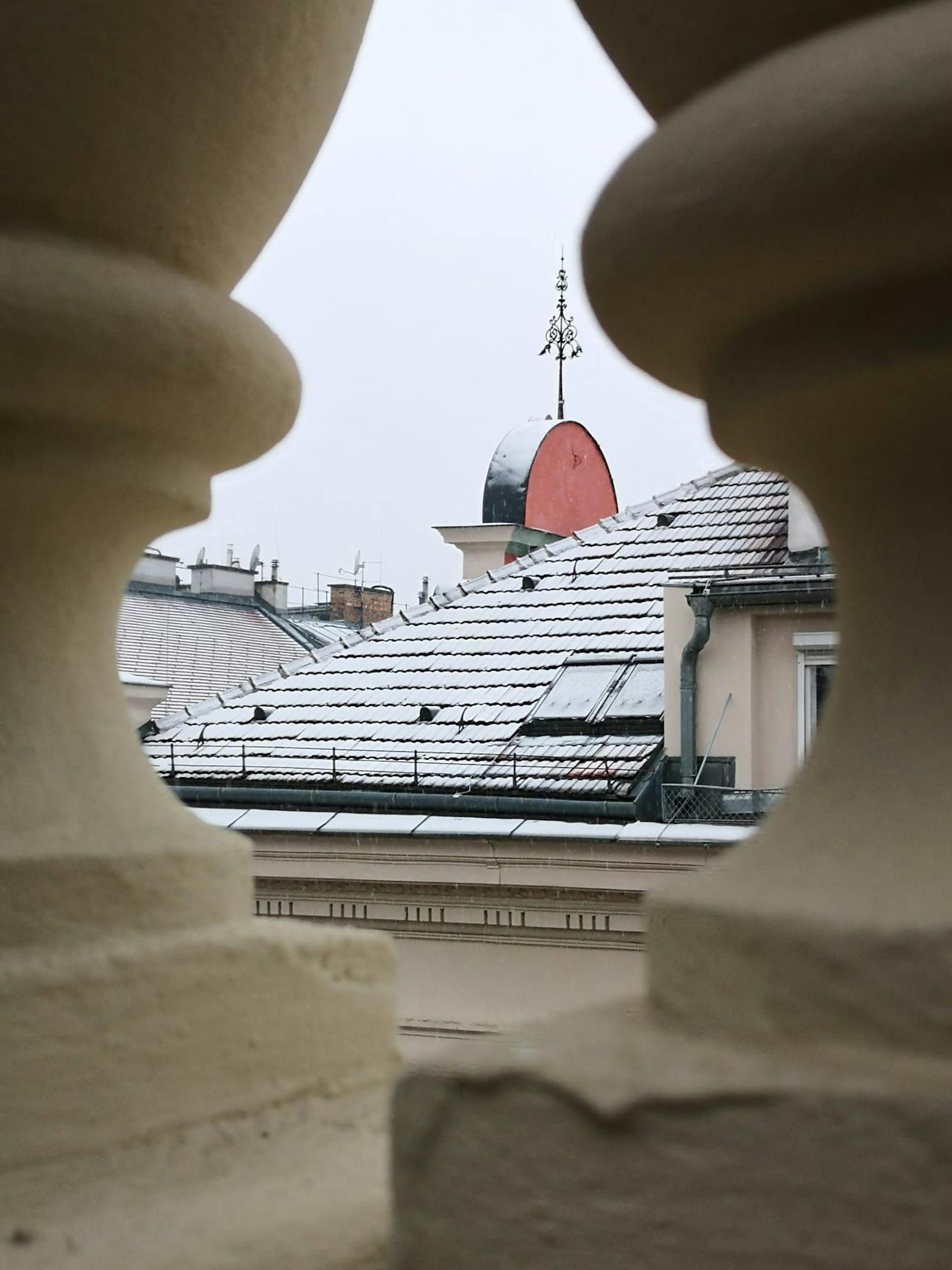 Schneefall in der Wiener Innenstadt am 2. Dezember 2022.